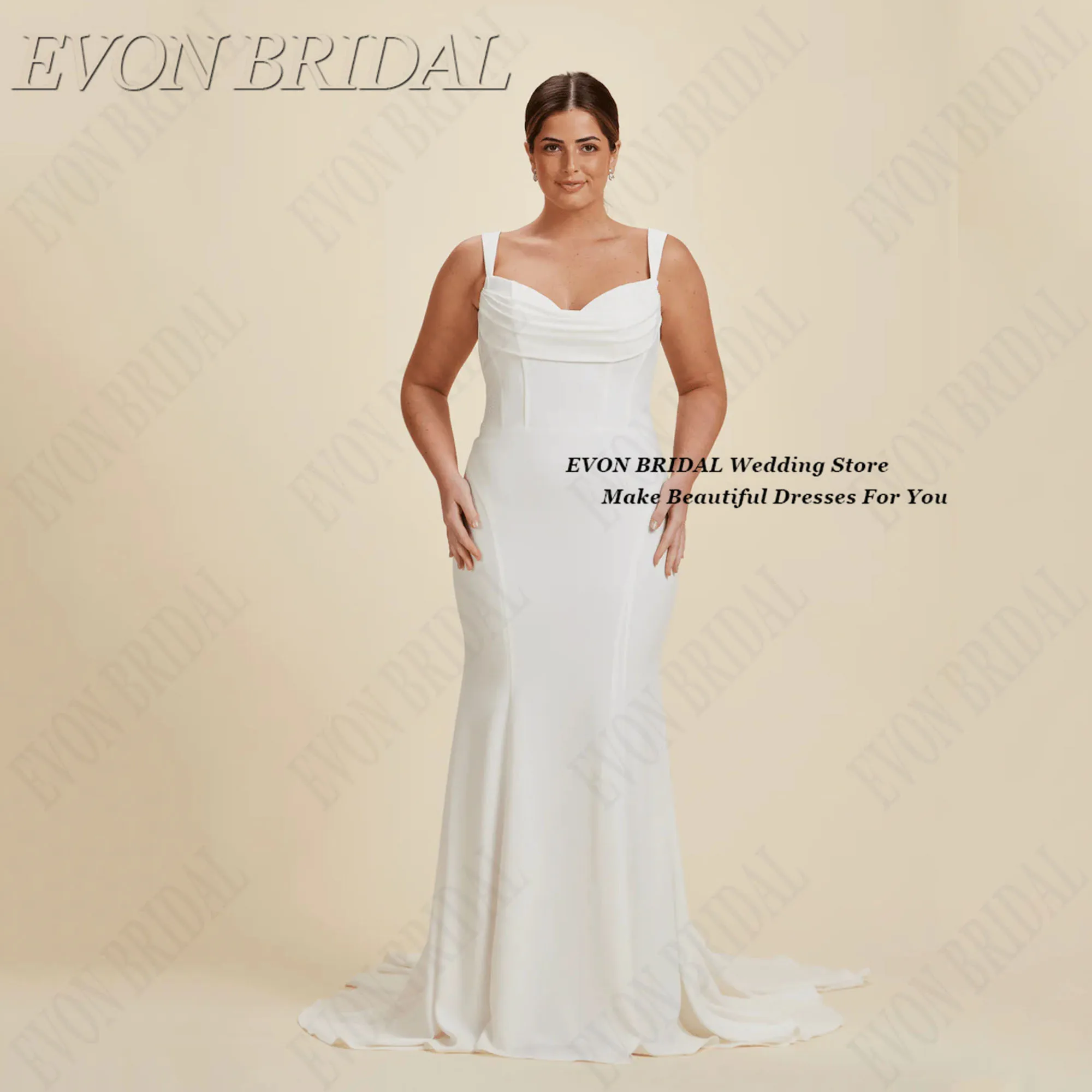 Soft Satin Wedding Dress Large Sizes Generous Slim Fit Bride Gowns 2025 Classic Simple wedding Brides Dresses EVON BRIDA Customi
Soft Satin Wedding Dress Large Sizes Generous Slim Fit Bride Gowns 2025 Classic Simple wedding Brides Dresses EVON BRIDA Customi
