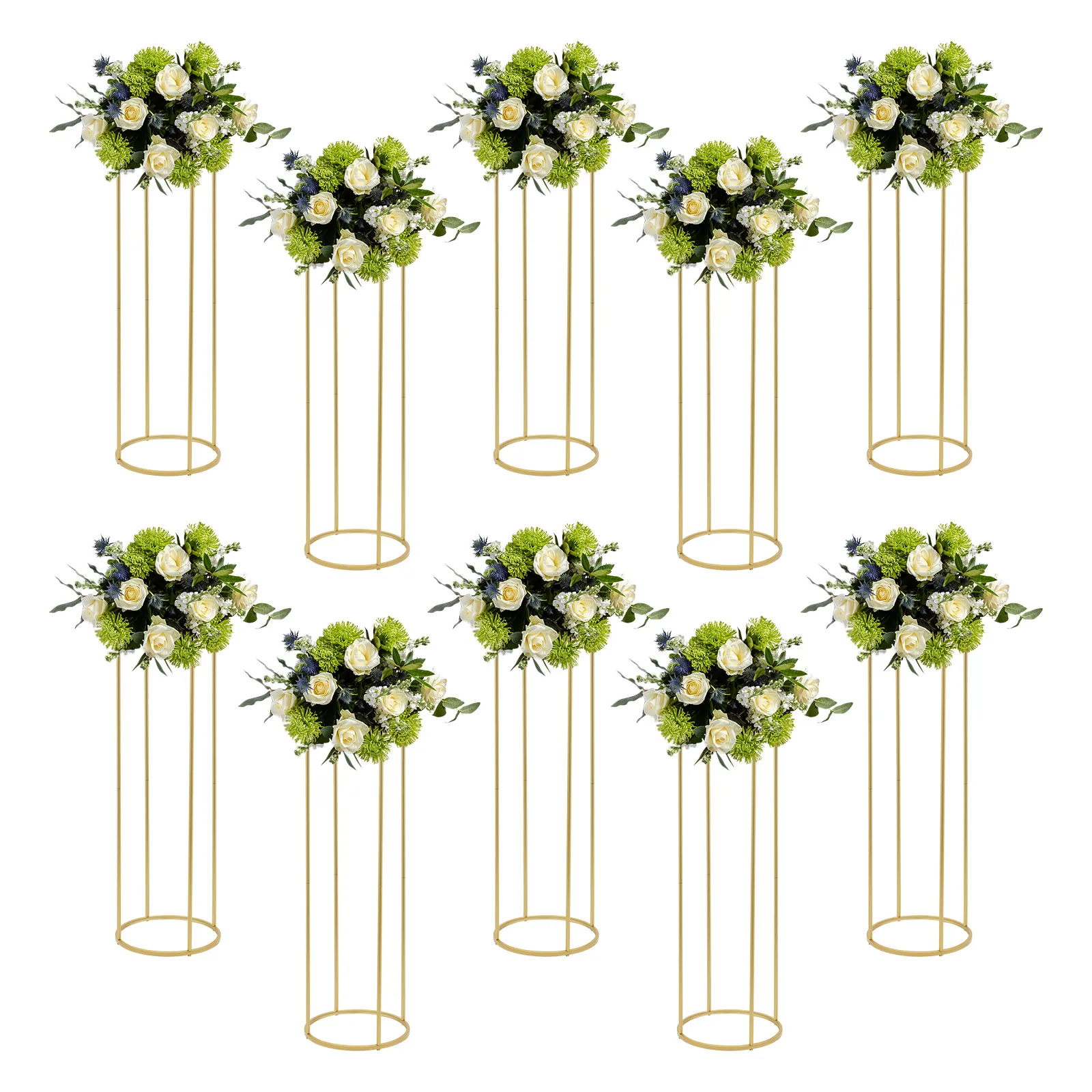 Gold Wedding Centerpieces for Tables Tall - 3.28ft Metal Flower Stand Decorations for Weddings Party Metal Floor Geometric Vases
Gold Wedding Centerpieces for Tables Tall - 3.28ft Metal Flower Stand Decorations for Weddings Party Metal Floor Geometric Vases