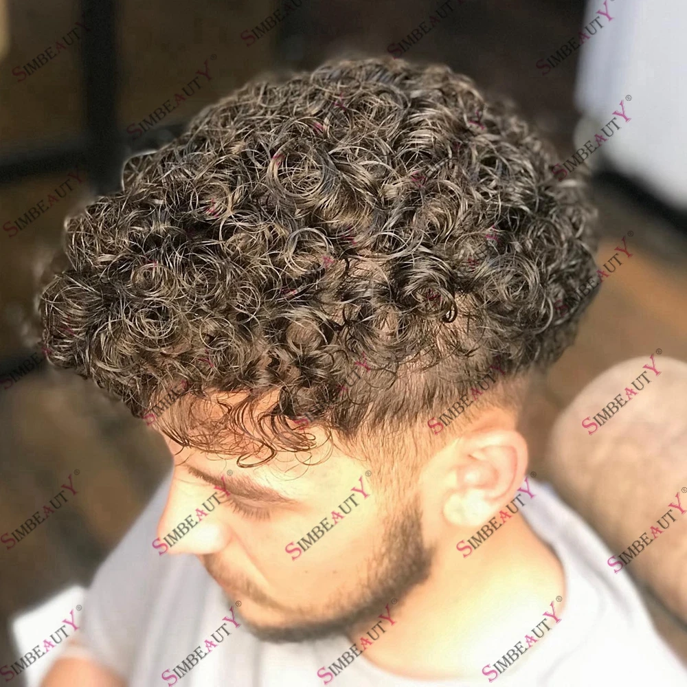 Natural Curly Human Hair Men's Toupee 18mm Permanent Curl Skin Male Hair Prosthesis Hairpieces for Men Black Brown Gray Hair Wig
Natural Curly Human Hair Men's Toupee 18mm Permanent Curl Skin Male Hair Prosthesis Hairpieces for Men Black Brown Gray Hair Wig