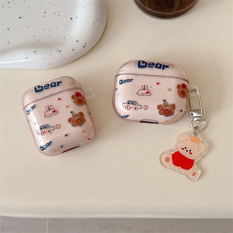 Cute Bear transparent earphone case for Apple Airpods 4 Airpods 3 2 Pro 2 earphone charging case Cover Cute Bear Pendant Kawaii
Cute Bear transparent earphone case for Apple Airpods 4 Airpods 3 2 Pro 2 earphone charging case Cover Cute Bear Pendant Kawaii