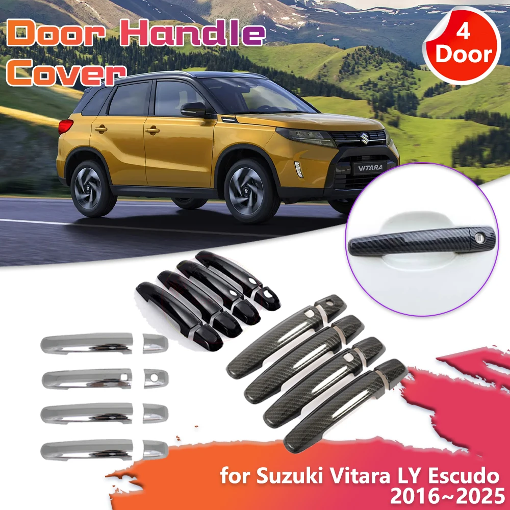 Car Door Handle Cover for Suzuki Vitara LY Escudo 2016~2025 2017 Carbon Fiber Black Chrome Sticker Trim Scratch Decor Accessorie
Car Door Handle Cover for Suzuki Vitara LY Escudo 2016~2025 2017 Carbon Fiber Black Chrome Sticker Trim Scratch Decor Accessorie
