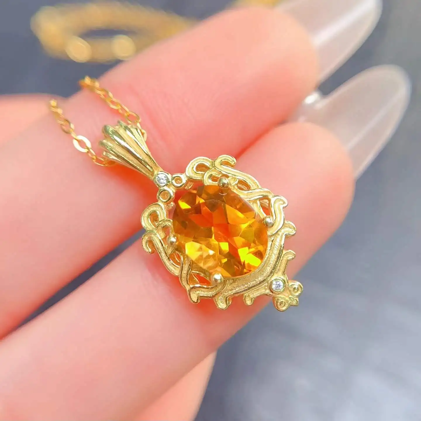 KJJEAXCMY Natural Gemstone Women's Luxury Impurity Free Yellow Crystal Pendant New 925 Pure Silver Inlay Gift for Girlfriend
KJJEAXCMY Natural Gemstone Women's Luxury Impurity Free Yellow Crystal Pendant New 925 Pure Silver Inlay Gift for Girlfriend
