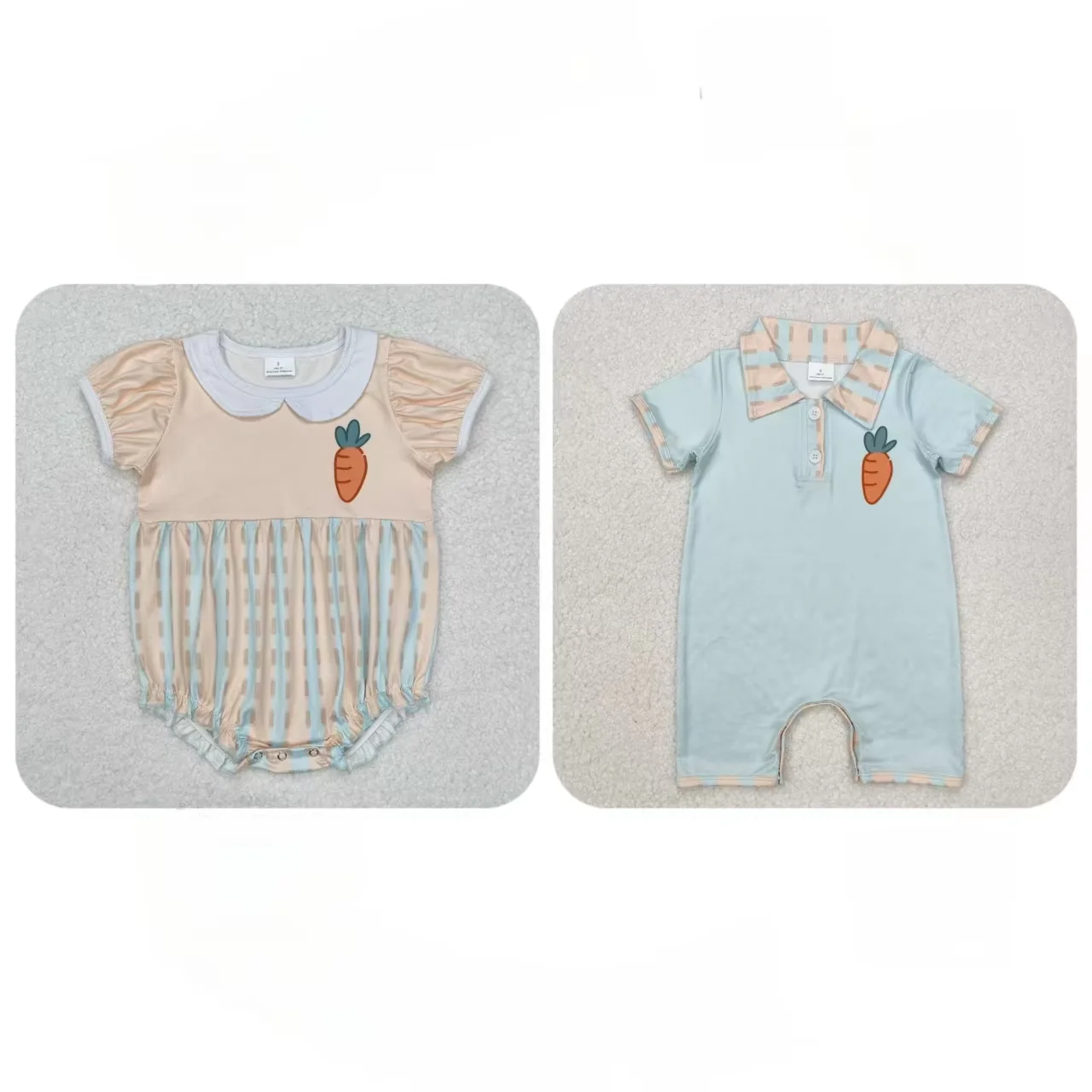 Wholesale Baby Boy Girl Children Short Sleeves Carrot Kids Toddler Buttons Clothes Newborn Easter Romper
Wholesale Baby Boy Girl Children Short Sleeves Carrot Kids Toddler Buttons Clothes Newborn Easter Romper