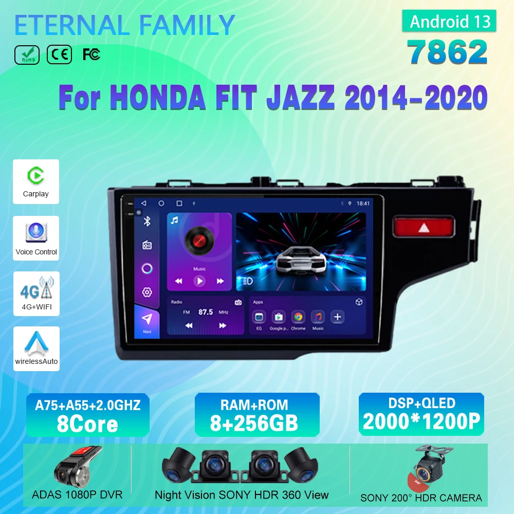 Android 13 для Honda Fit Jazz 2014 - 2020 автомобильное радио GPS Мультимедийная навигация Android Авто Carplay BT 4G DSP No 2 Din DVD аудио
Android 13 для Honda Fit Jazz 2014 - 2020 автомобильное радио GPS Мультимедийная навигация Android Авто Carplay BT 4G DSP No 2 Din DVD аудио