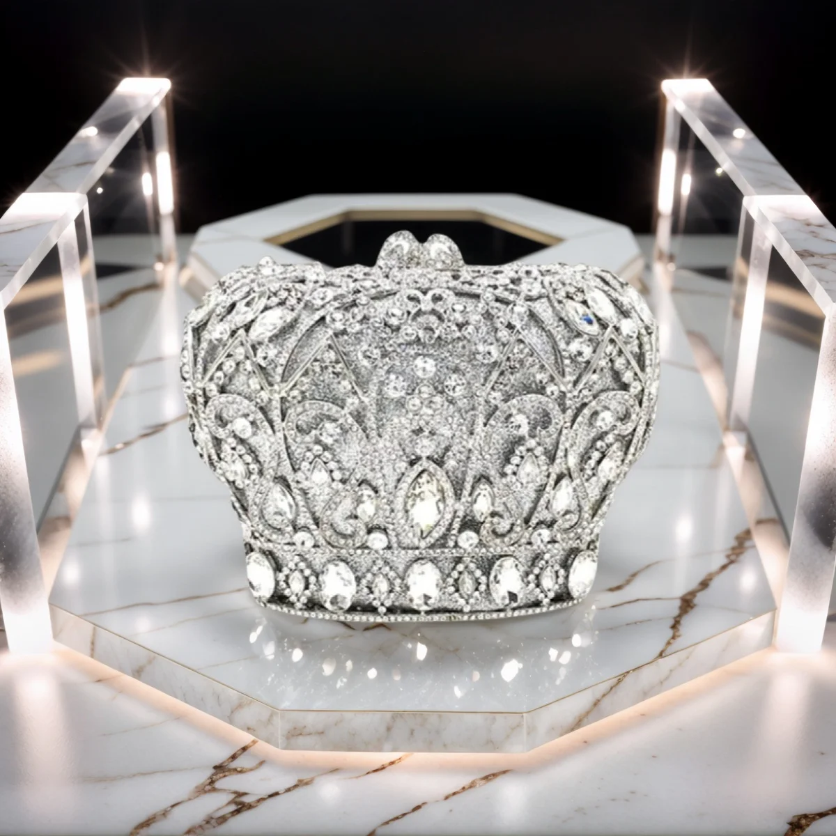Luxury Crown Shaped Crystal Evening Purses for Women Sparkling Rhinestone Clutch Unique Shoulder Bag for Prom Party
Luxury Crown Shaped Crystal Evening Purses for Women Sparkling Rhinestone Clutch Unique Shoulder Bag for Prom Party