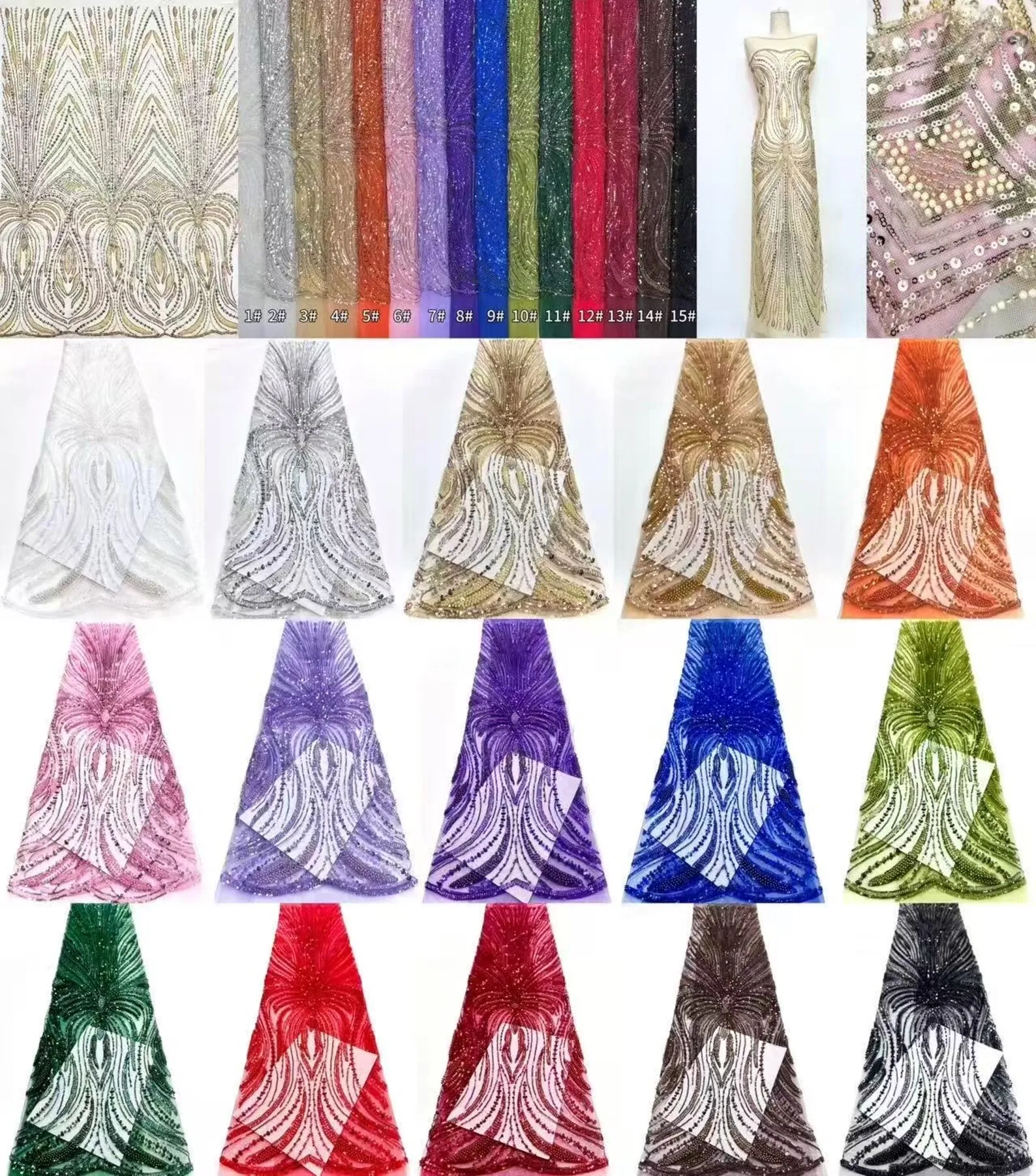 2025 Gold Bead Lace Fabric By The Yard For Dress, Heavy Bead Tulle Lace Fabric For Couture
2025 Gold Bead Lace Fabric By The Yard For Dress, Heavy Bead Tulle Lace Fabric For Couture