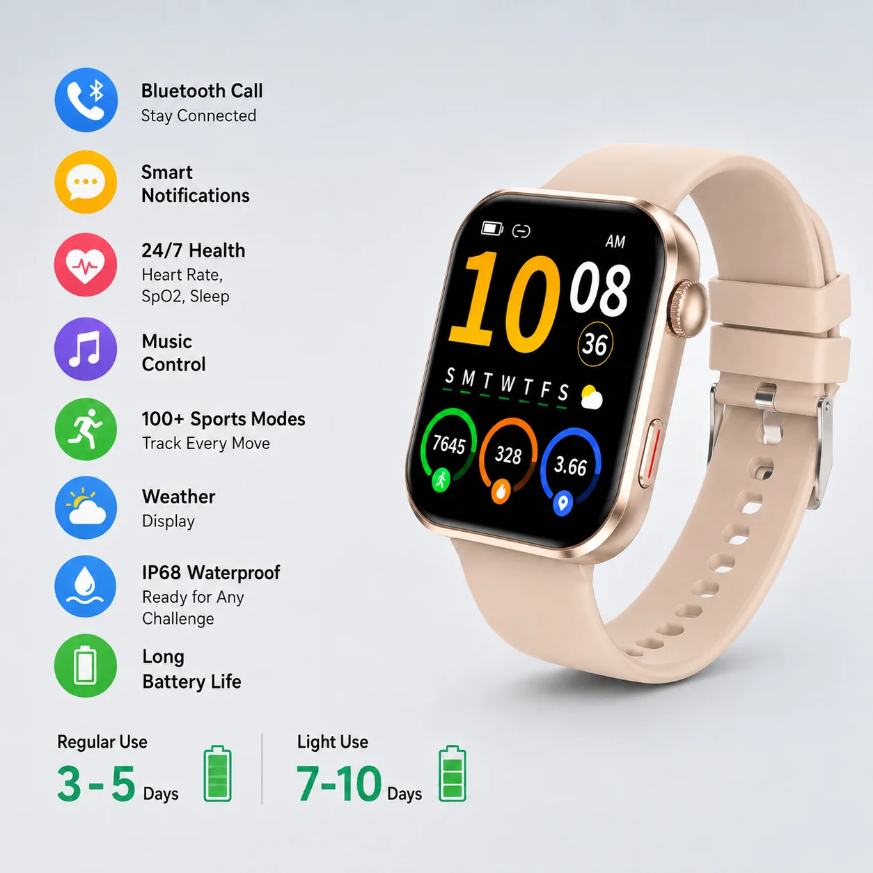 2026 AI Smart Watch 1.95" HD Screen ChatGPT Voice Assistant 120+ Sports Modes Heart Rate Monitor IP68 Waterproof Fitness Tracker Smartwatch
2026 AI Smart Watch 1.95" HD Screen ChatGPT Voice Assistant 120+ Sports Modes Heart Rate Monitor IP68 Waterproof Fitness Tracker Smartwatch