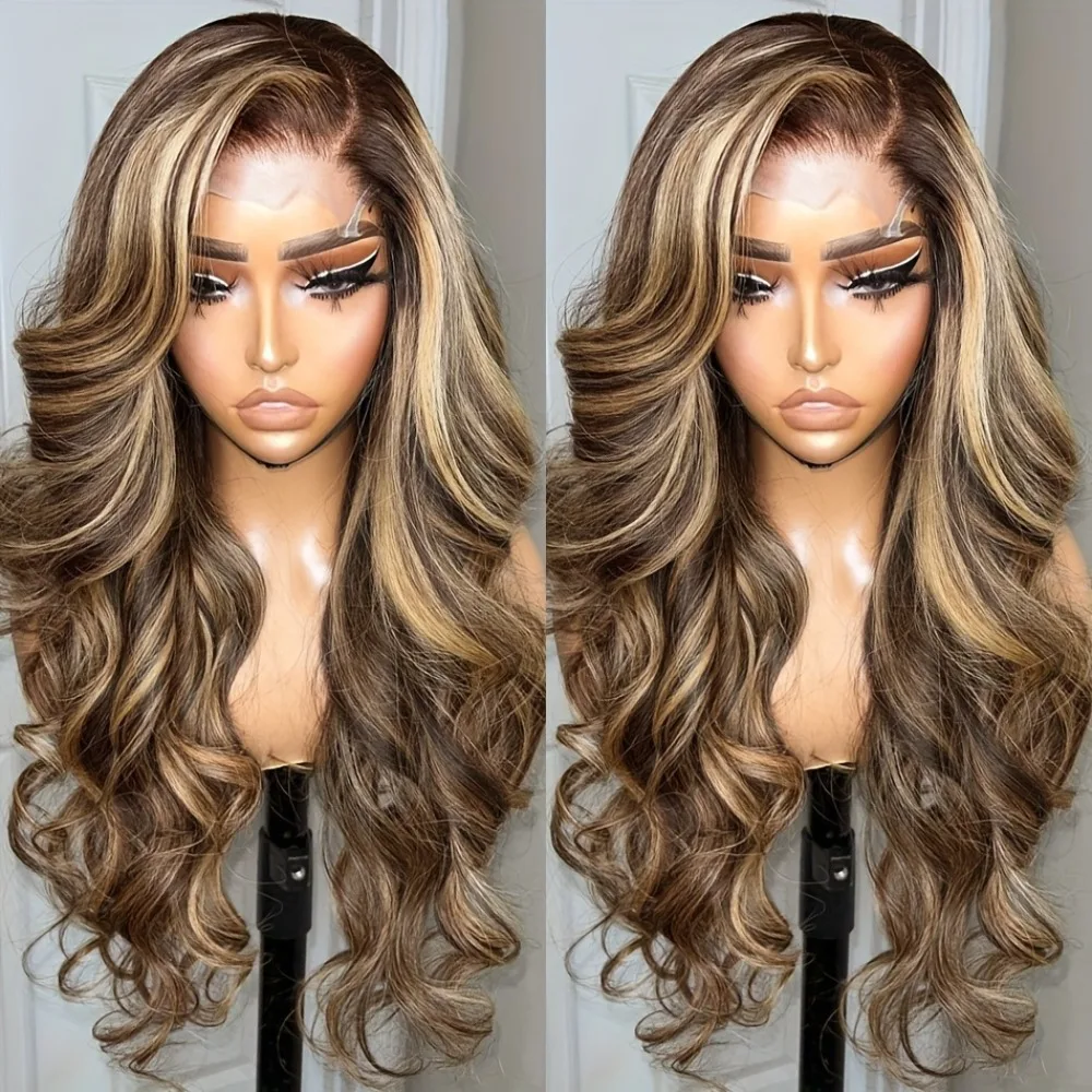 Gold Highlight Body Waves HD 4x4 Lace Closed Human Hair Wig Lace Front Human Hair Wig Female Highlight Glue Free 4/27 Wig Female
Gold Highlight Body Waves HD 4x4 Lace Closed Human Hair Wig Lace Front Human Hair Wig Female Highlight Glue Free 4/27 Wig Female