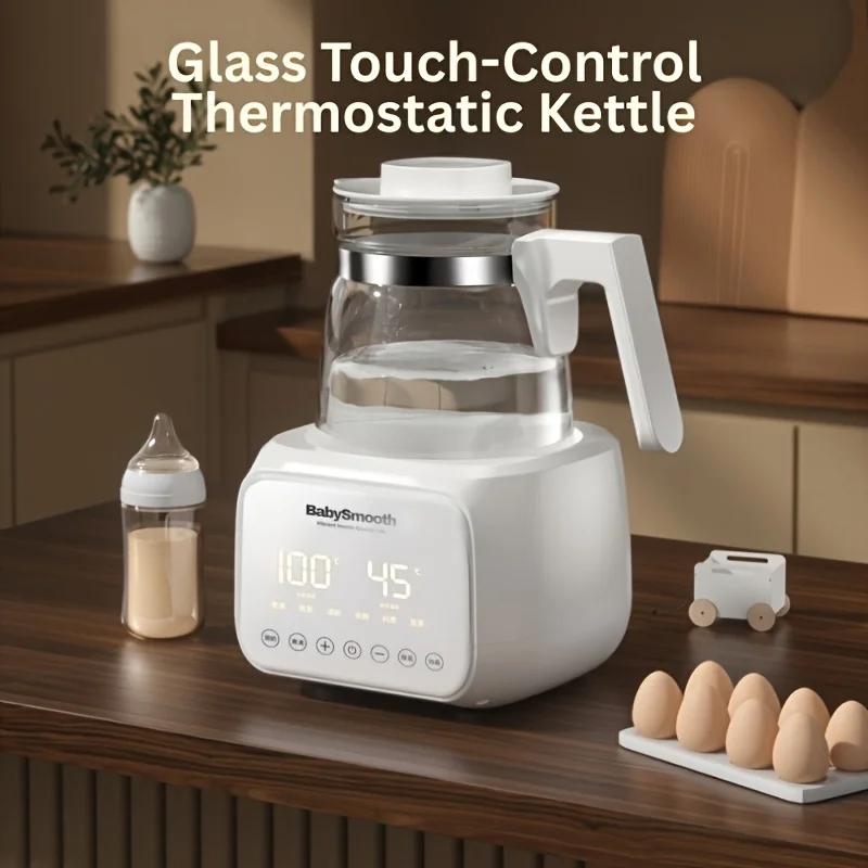 BabySmooth 1.3L Smart Kettle - Temperature Control, 6 Presets, Glass Carafe, Fast Boil & Keep Warm
BabySmooth 1.3L Smart Kettle - Temperature Control, 6 Presets, Glass Carafe, Fast Boil & Keep Warm