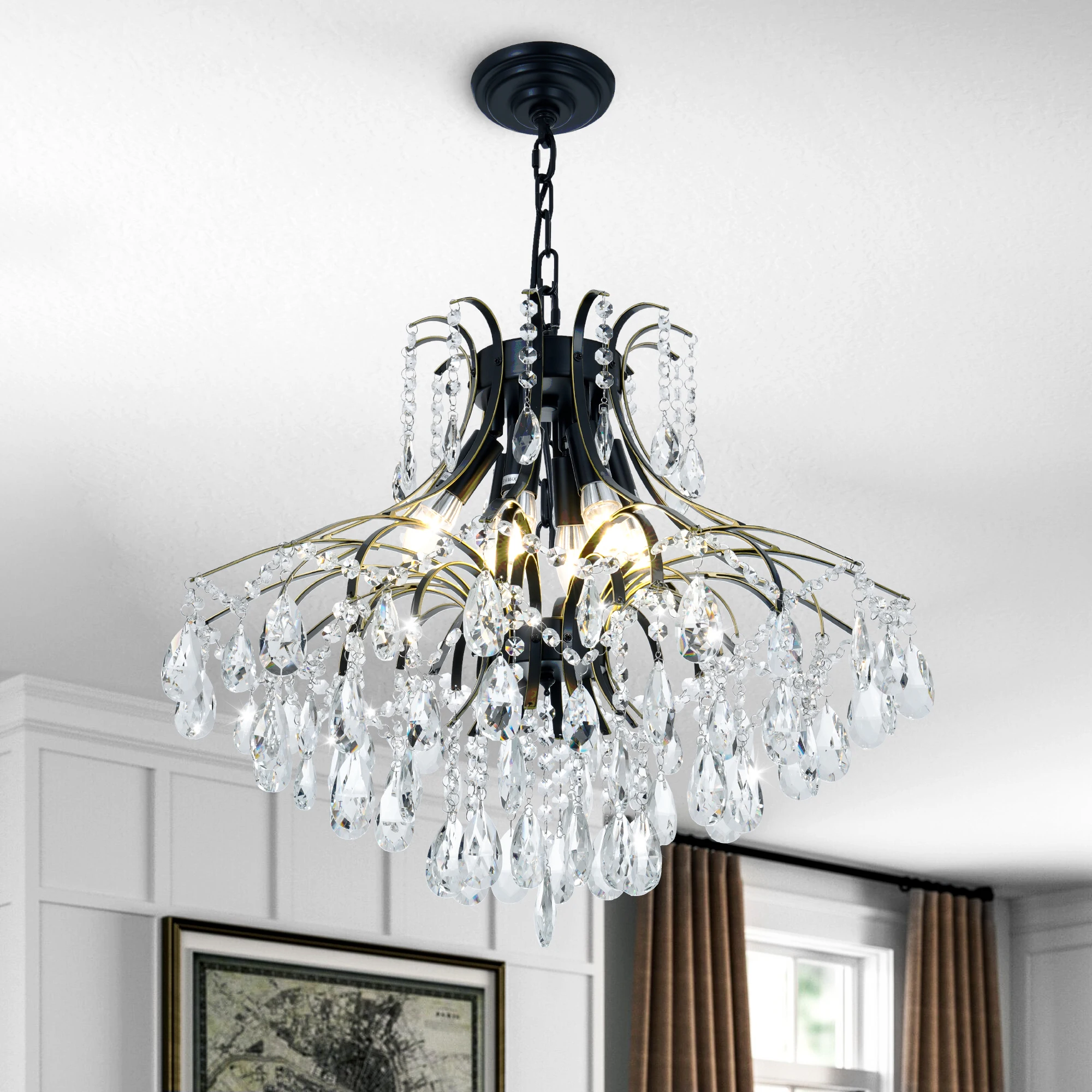 This 24-inch French vintage crystal chandelier is suitable for lighting in dining rooms, bedrooms, and living rooms.
This 24-inch French vintage crystal chandelier is suitable for lighting in dining rooms, bedrooms, and living rooms.