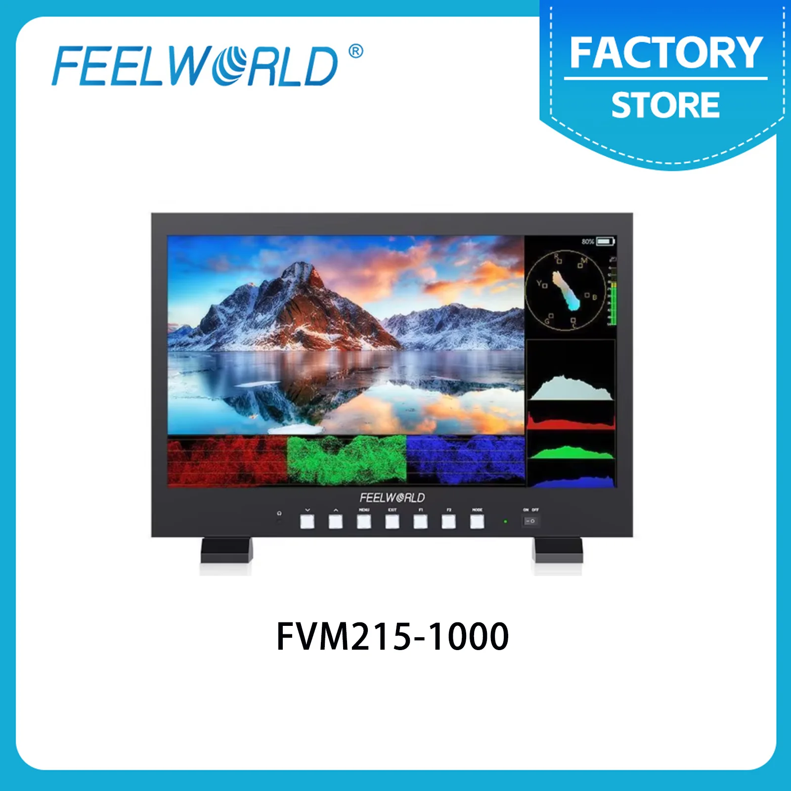 FEELWORLD FVM215-1000 21.5″ High Brightness Broadcast Monitor 1000nit IPS Full HD 3G-SDI 4K@60Hz HDMI
FEELWORLD FVM215-1000 21.5″ High Brightness Broadcast Monitor 1000nit IPS Full HD 3G-SDI 4K@60Hz HDMI