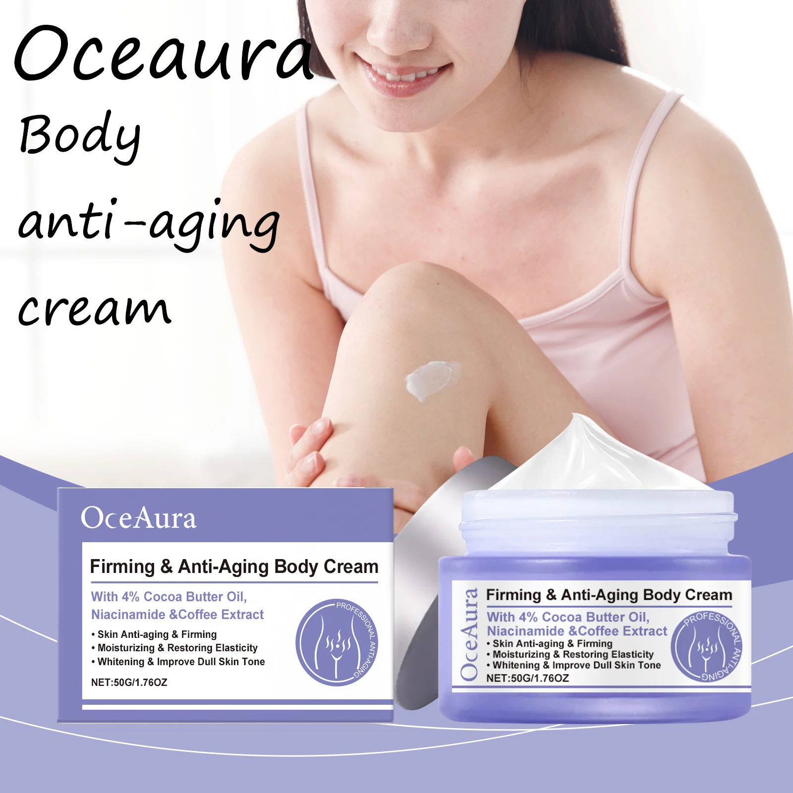 Oceaura Body Cream Daily Moisturizing Anti-aging Restore Skin Elasticity Improve Dull Skin Tone Firning Nourishing Body Lotion
Oceaura Body Cream Daily Moisturizing Anti-aging Restore Skin Elasticity Improve Dull Skin Tone Firning Nourishing Body Lotion