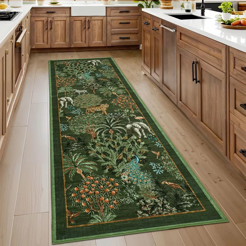 Corridor Carpet Runner Rug Green Machine Washable Carpets American Retro Style Home Decoration Rug for Bedroom Bedside Rugs
Corridor Carpet Runner Rug Green Machine Washable Carpets American Retro Style Home Decoration Rug for Bedroom Bedside Rugs