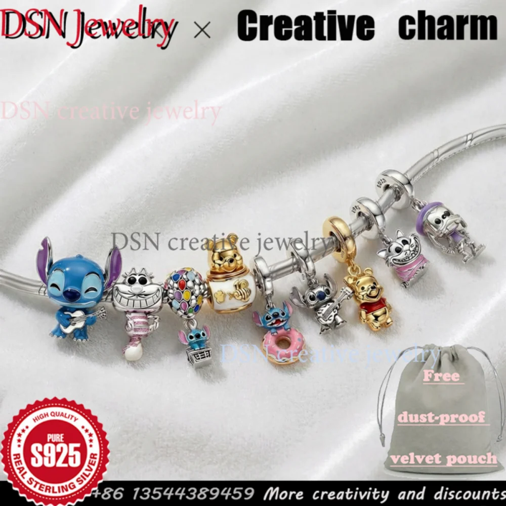 DSN Jewelry Designer Cartoon Charm S925 Silver Gold Plated Enamel Cute Bear Pendant for Bracelet Necklace DIY Beads Accessories
DSN Jewelry Designer Cartoon Charm S925 Silver Gold Plated Enamel Cute Bear Pendant for Bracelet Necklace DIY Beads Accessories