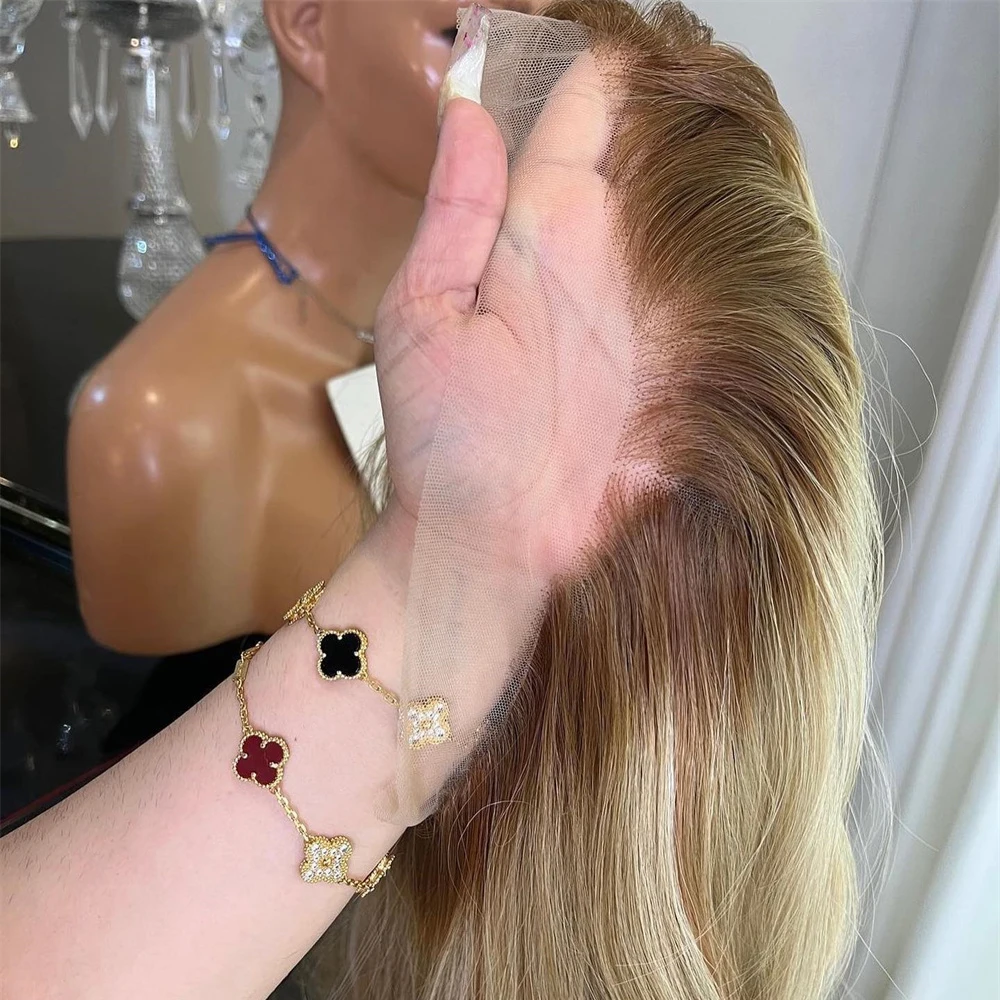 Light Blonde Lace Front Wig Synthetic Fibre Wavy 13x4 Free Part Blonde Ombré Rooty Hair Natural Realistic Hairline Look 150%
Light Blonde Lace Front Wig Synthetic Fibre Wavy 13x4 Free Part Blonde Ombré Rooty Hair Natural Realistic Hairline Look 150%