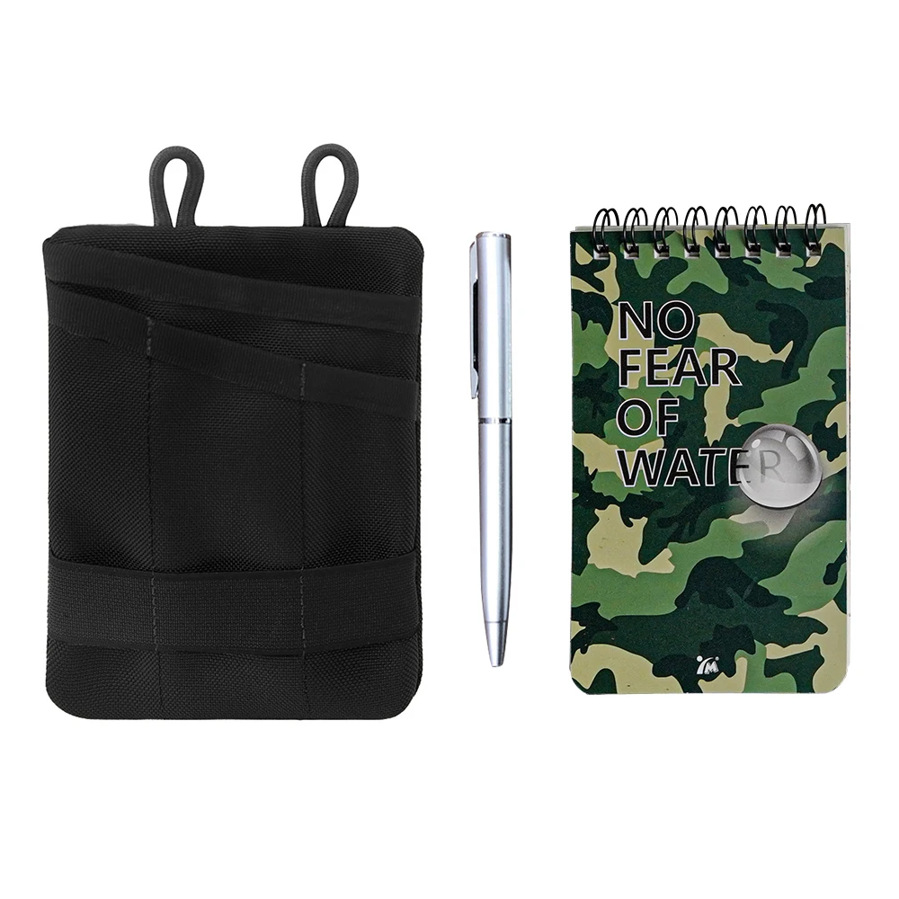 Oxford Cloth Mini Pouch Set with Waterproof Notebook and Pen Zipper Bag Organizer for Key Card Coin Wallet Black Gray Camouflage
Oxford Cloth Mini Pouch Set with Waterproof Notebook and Pen Zipper Bag Organizer for Key Card Coin Wallet Black Gray Camouflage