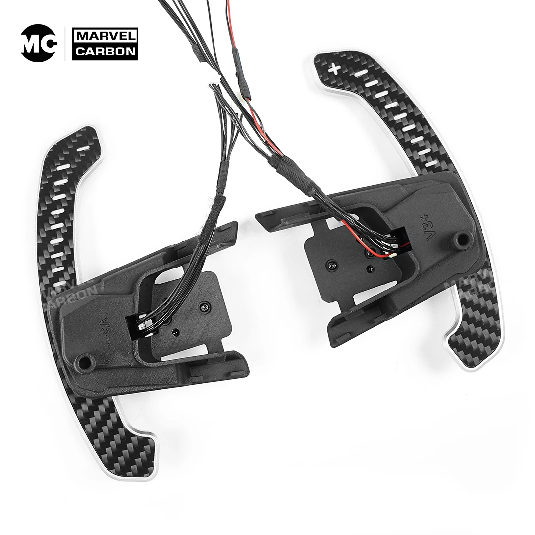 Carbon Fiber LED Magentic Paddle Shifter for Volkswagen Golf 7 MK7 MK7.5 GTI Golf R Scirocco Arteon Silver Aluminum Alloy Back
Carbon Fiber LED Magentic Paddle Shifter for Volkswagen Golf 7 MK7 MK7.5 GTI Golf R Scirocco Arteon Silver Aluminum Alloy Back