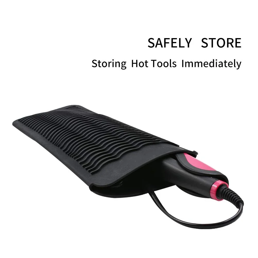 Silicone Heat Resistant Pad Pouch Storage Bag Insulation Mat For Hair Straightener Heat Curling Stick Curler Cover
Silicone Heat Resistant Pad Pouch Storage Bag Insulation Mat For Hair Straightener Heat Curling Stick Curler Cover