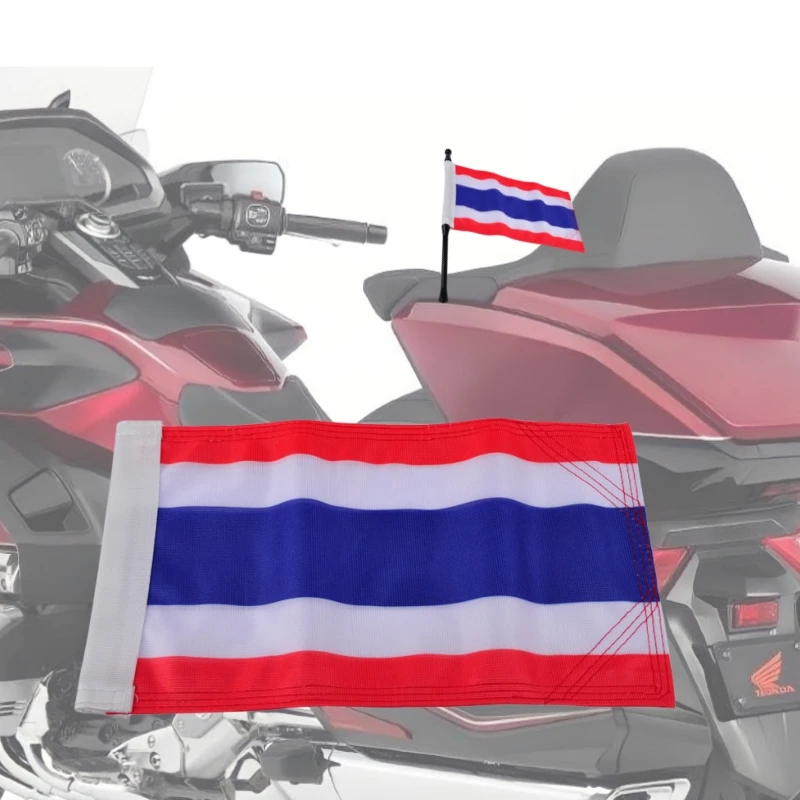 Motorcycle Flag Sleeve Double Side Thai Flags Rear Mount Luggage Rack For Honda Gold Wing GL1800 Tour 2018-2024
Motorcycle Flag Sleeve Double Side Thai Flags Rear Mount Luggage Rack For Honda Gold Wing GL1800 Tour 2018-2024