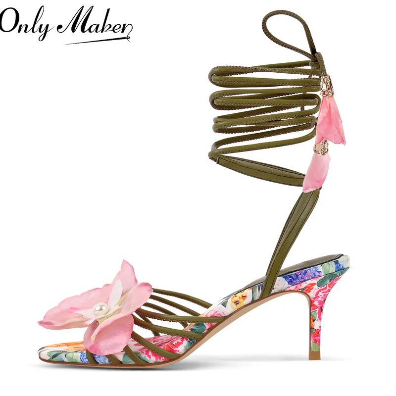 Onlymaker Women Open Toe Flower Ankle Strap Sandals Wedding Heels Dressy Lace Up Summer Heels
Onlymaker Women Open Toe Flower Ankle Strap Sandals Wedding Heels Dressy Lace Up Summer Heels