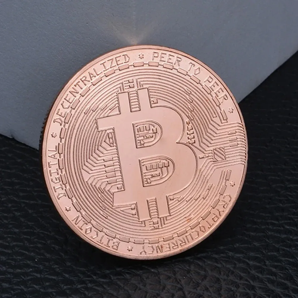 Розовое золото 1 шт. позолоченная монета Биткоин Коллекция Художественный подарок физическая памятная монета
Розовое золото 1 шт. позолоченная монета Биткоин Коллекция Художественный подарок физическая памятная монета