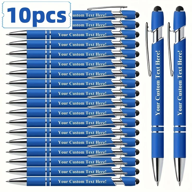 10 pcs Bulk Custom Pens Personalized with Name Engraved Text/Logo Stylus Tip Black Ink Options for Events & Promotions
10 pcs Bulk Custom Pens Personalized with Name Engraved Text/Logo Stylus Tip Black Ink Options for Events & Promotions
