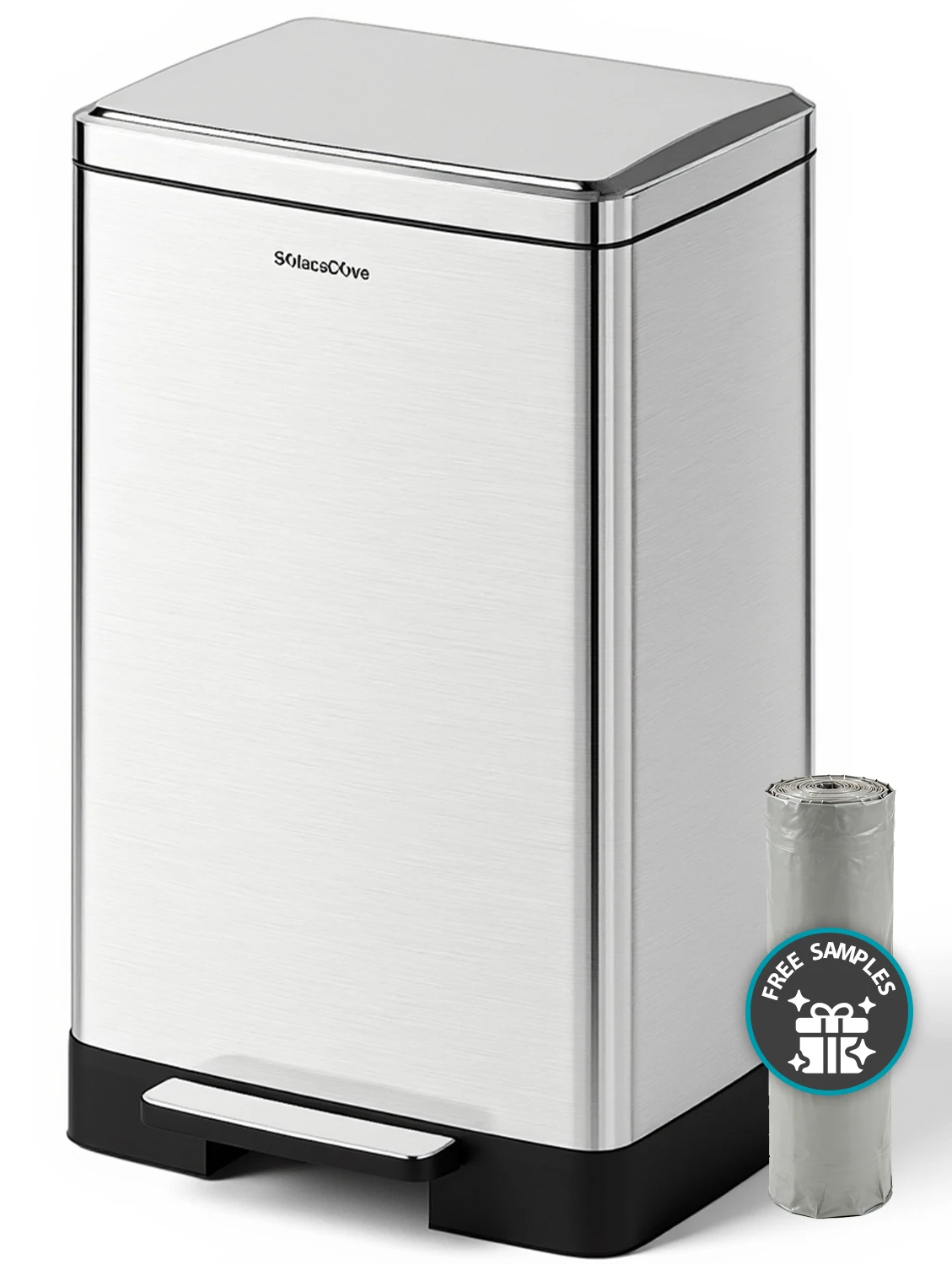 18 Gallon Stainless Steel Kitchen Trash Can with Lid and Large Capacity Garbage Bin or Recycling Bin, Wide Step-On Pedal, Removable Inner Liner, Soft Close, Silver
18 Gallon Stainless Steel Kitchen Trash Can with Lid and Large Capacity Garbage Bin or Recycling Bin, Wide Step-On Pedal, Removable Inner Liner, Soft Close, Silver