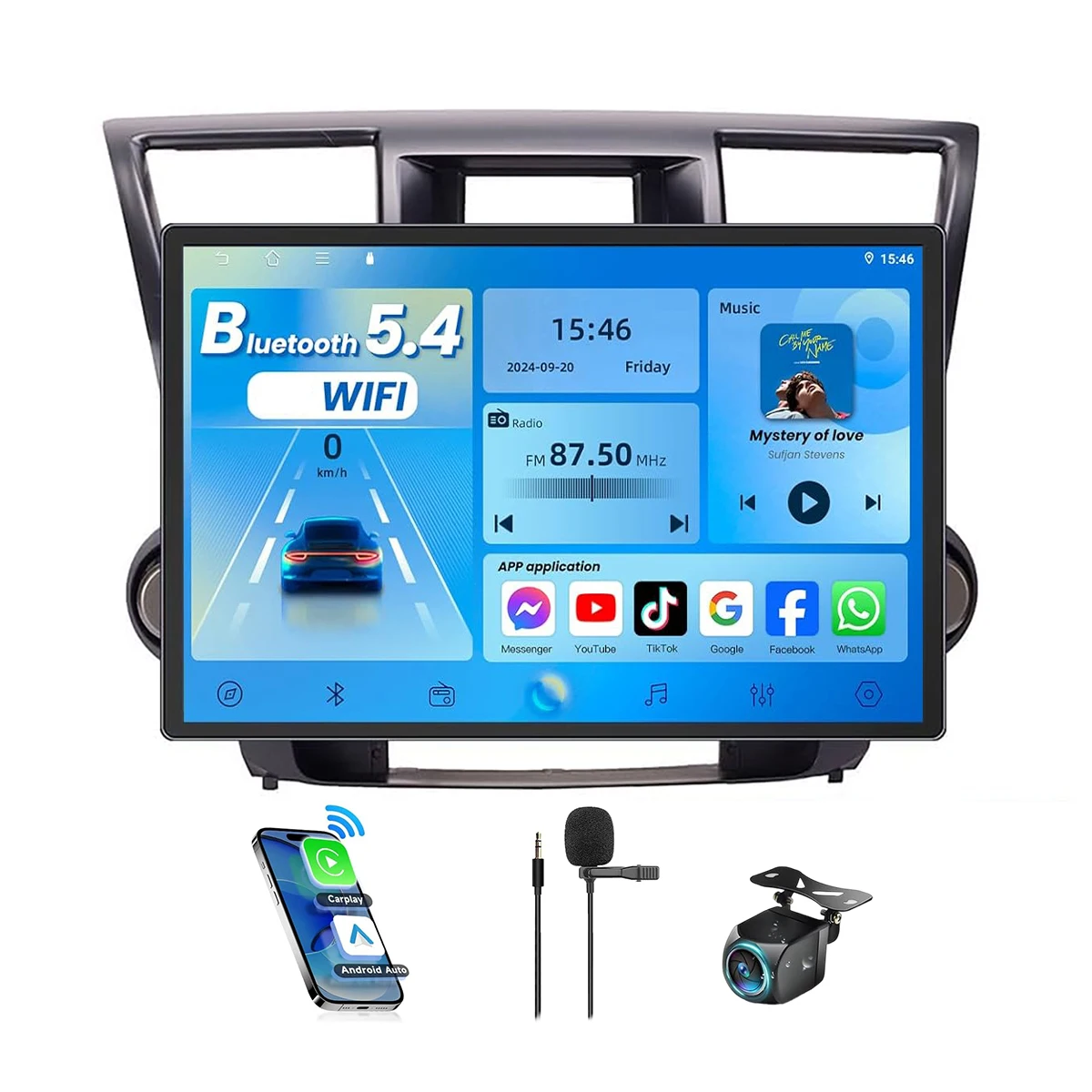 13 inch Android 13 Car Stereo for Toyota Highlander 2009-2013, 2K Touch Screen Radio Unit with Wireless Carplay & Android Auto/EQ Audio/Bluetooth 5.4/SWC/GPS Navigation/FM RDS
13 inch Android 13 Car Stereo for Toyota Highlander 2009-2013, 2K Touch Screen Radio Unit with Wireless Carplay & Android Auto/EQ Audio/Bluetooth 5.4/SWC/GPS Navigation/FM RDS