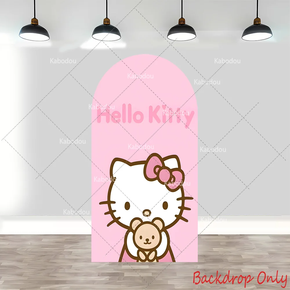 Custom Hello Kitty Arch Backdrop Spandex Background for Girls Birthday Party Decor Cute Cartoon Cat Photo Booth Props
Custom Hello Kitty Arch Backdrop Spandex Background for Girls Birthday Party Decor Cute Cartoon Cat Photo Booth Props