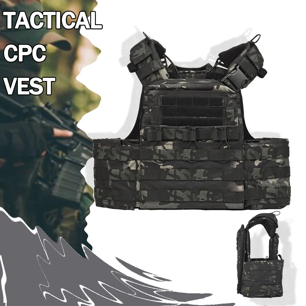 Tactical CPC Molle Vest Side and Magazine Pouch Paintball Combat Protective Gear Combat Hunting Vests with Quick Release System
Tactical CPC Molle Vest Side and Magazine Pouch Paintball Combat Protective Gear Combat Hunting Vests with Quick Release System