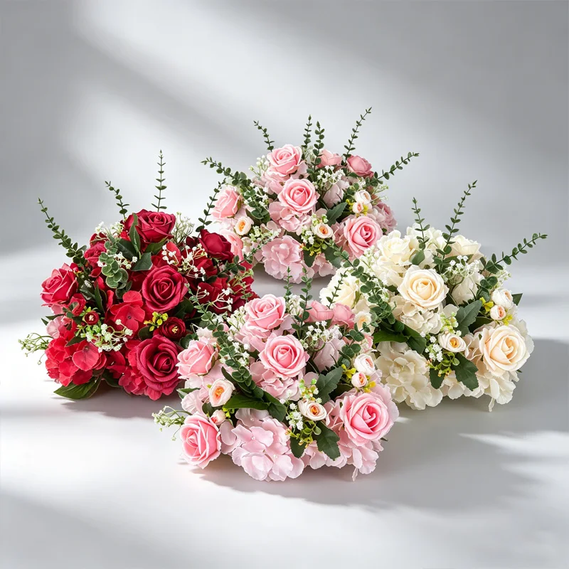 3Pcs Bridal Bouquets Red Pink Gradient Cream White Artificial Roses Hydrangeas For Ceremony Backdrop Wedding Table Decor
3Pcs Bridal Bouquets Red Pink Gradient Cream White Artificial Roses Hydrangeas For Ceremony Backdrop Wedding Table Decor