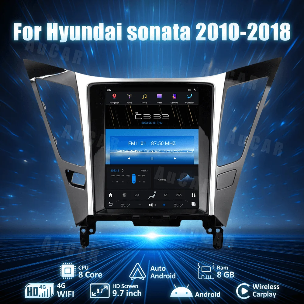 AuCar 9.7 Inch Android 10 Tesla Radio Multimedia DVD Player Head Unit Carplay Screen GPS Navigation For Hyundai Sonata 2010-2018
AuCar 9.7 Inch Android 10 Tesla Radio Multimedia DVD Player Head Unit Carplay Screen GPS Navigation For Hyundai Sonata 2010-2018