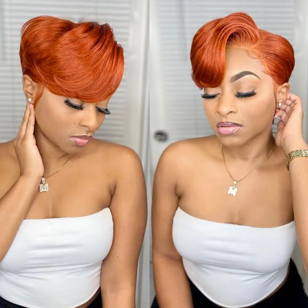 Pixie Cut Human Hair Wigs Orange Wig 13×4×1 T Part Lace Wig Ginger Straight Short Human Hair Wigs 6inch Glueless Hair Wig 150%
Pixie Cut Human Hair Wigs Orange Wig 13×4×1 T Part Lace Wig Ginger Straight Short Human Hair Wigs 6inch Glueless Hair Wig 150%