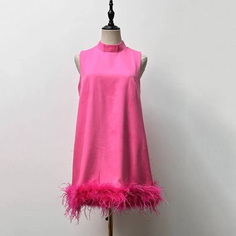 Sleeveless Feathers Loose Dress for Ladies, Party Club, Birthday, Elegant, Short, Casual, Summer, S3410
Sleeveless Feathers Loose Dress for Ladies, Party Club, Birthday, Elegant, Short, Casual, Summer, S3410
