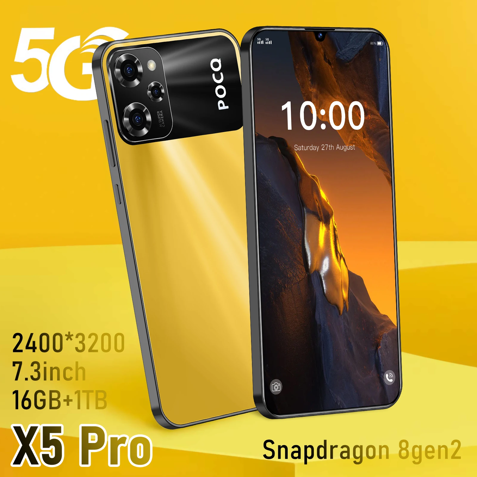 New X5 Pro Smartphone 6.8inch Full Screen 4G/5G Cell Phone 16TB+1TB 6800mAh Mobile Phones 108MP Global Version Celulares
New X5 Pro Smartphone 6.8inch Full Screen 4G/5G Cell Phone 16TB+1TB 6800mAh Mobile Phones 108MP Global Version Celulares