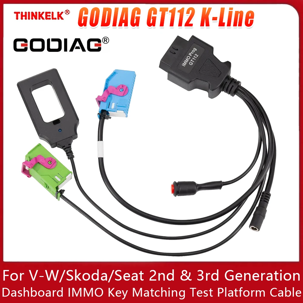 GODIAG GT112 K-Line Кабель тестовой платформы для приборной панели V-W/Skoda/Audi/Seat 2-го и 3-го поколения IMMO Matching Key VVDI2 IM508 
GODIAG GT112 K-Line Кабель тестовой платформы для приборной панели V-W/Skoda/Audi/Seat 2-го и 3-го поколения IMMO Matching Key VVDI2 IM508