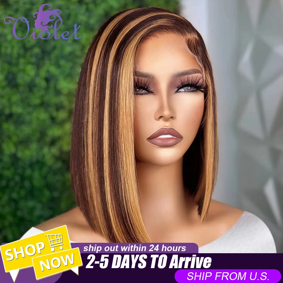 Highlight Bob Wig Straight 180% Density 13x4 Lace Front Human Hair Wigs Transparent 4/27 Lace Frontal Short Bob Wigs For Women
Highlight Bob Wig Straight 180% Density 13x4 Lace Front Human Hair Wigs Transparent 4/27 Lace Frontal Short Bob Wigs For Women