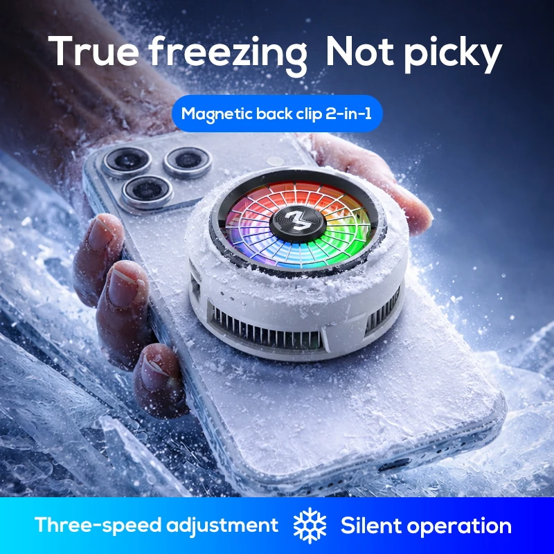 MEMO CX20 Magnetic Phone Cooler Powerful Cooling Digital Power Display Magnetic Clip RGB Light Silent Cooling For Mobile Gaming
MEMO CX20 Magnetic Phone Cooler Powerful Cooling Digital Power Display Magnetic Clip RGB Light Silent Cooling For Mobile Gaming