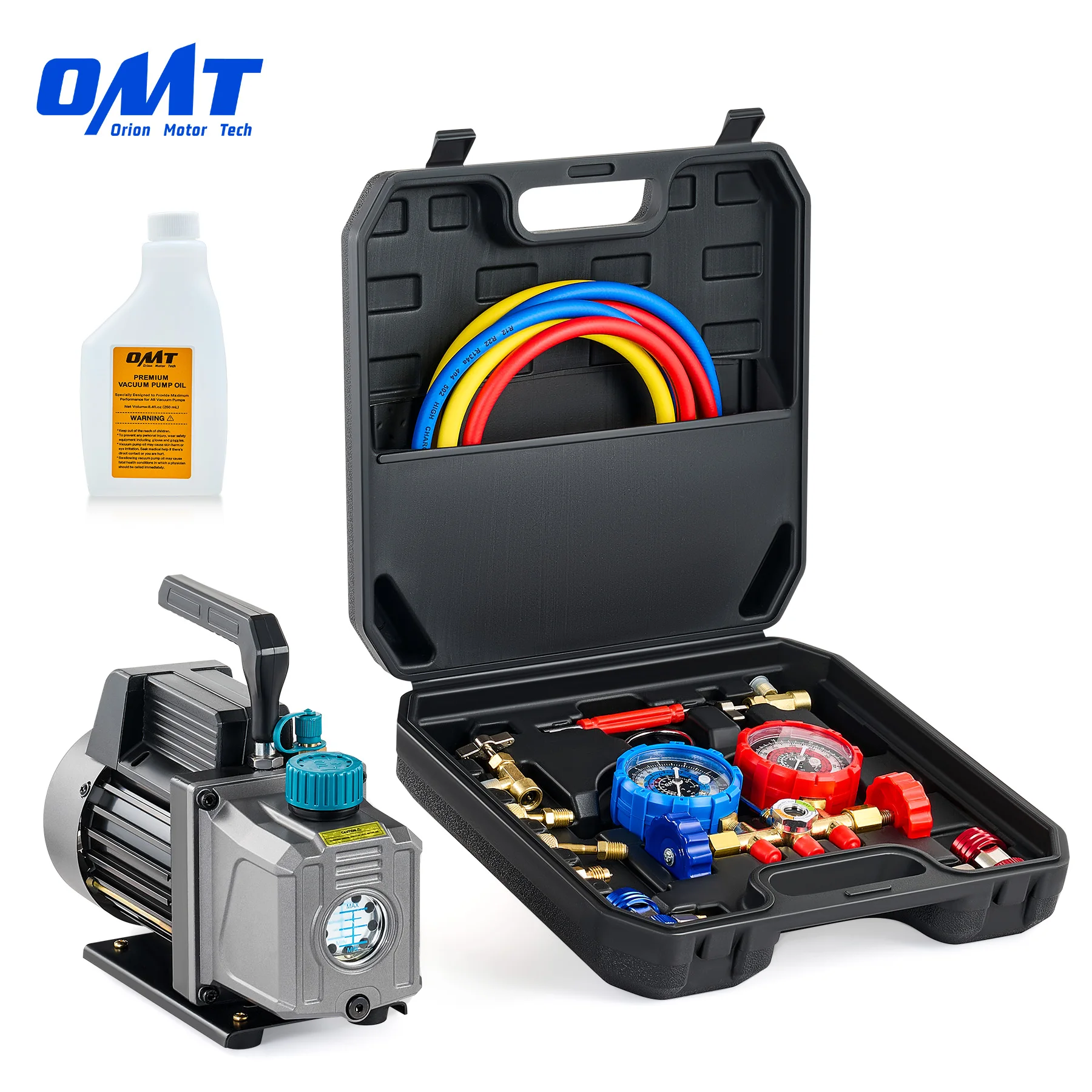 OMT Combo 3,5CFM 1/4 HP Воздушный вакуумный насос HVAC Холодильный коллектор переменного тока Набор манометров для автоматического дома HVAC
OMT Combo 3,5CFM 1/4 HP Воздушный вакуумный насос HVAC Холодильный коллектор переменного тока Набор манометров для автоматического дома HVAC