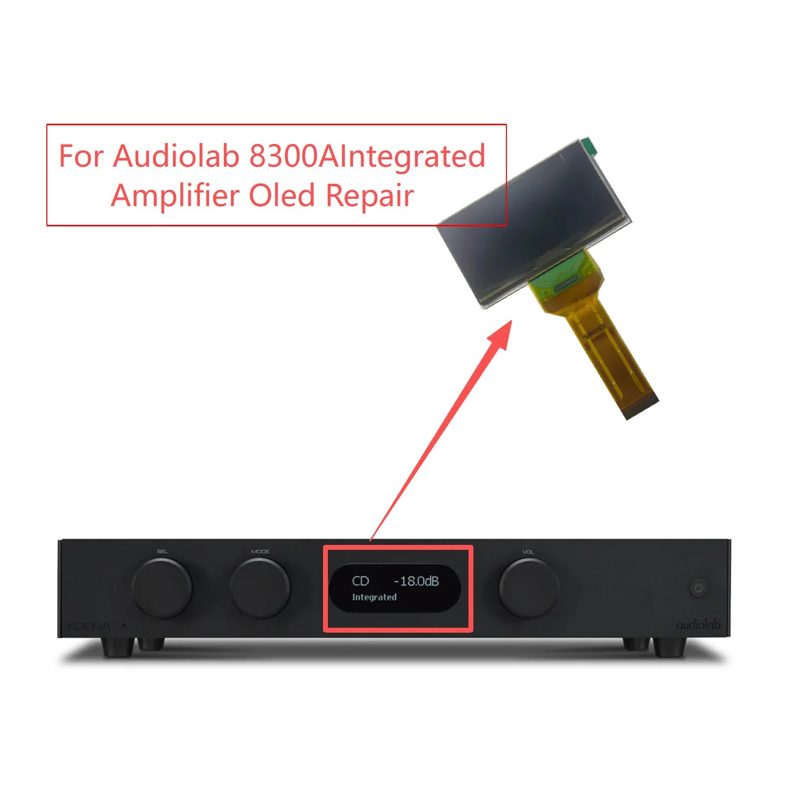New Oled display for Audiolab 8300A Integrated Amplifier Replacement
New Oled display for Audiolab 8300A Integrated Amplifier Replacement