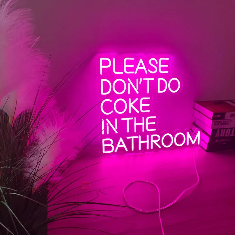 Customized Neon Sign Please Don't Do Coke In The Bathroom,Handmade Neon Sign For Bathroom,Custom Neon Sign Home Room Wall Decor
Customized Neon Sign Please Don't Do Coke In The Bathroom,Handmade Neon Sign For Bathroom,Custom Neon Sign Home Room Wall Decor
