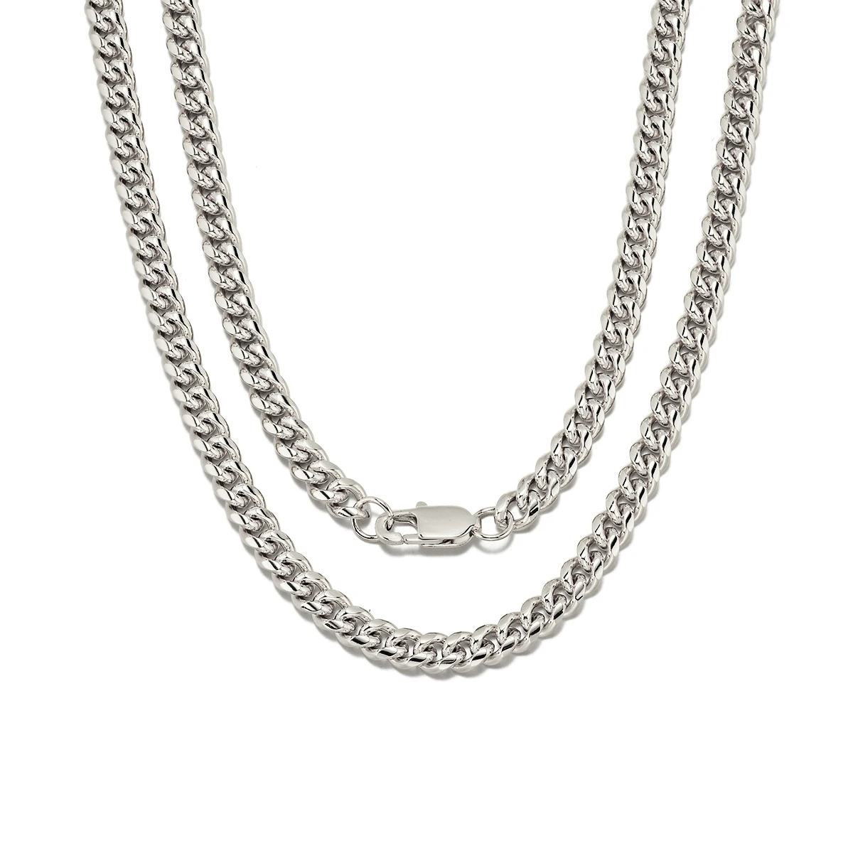 6mm Silvery Stainless Steel Cuban Link Chain Necklace Bracelet for Men 7.5-30 Inch Adjustable Hip Hop Jewelry Gift
6mm Silvery Stainless Steel Cuban Link Chain Necklace Bracelet for Men 7.5-30 Inch Adjustable Hip Hop Jewelry Gift