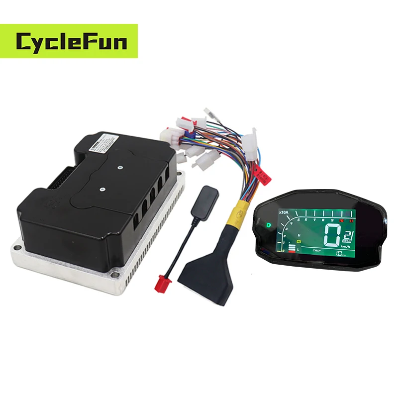 NANJING FarDriver ND96680 And DKD Speedometer High Speed BLDC Sine Wave Controller Kit for 4KW-6KW Electric Motorcycle Motor
NANJING FarDriver ND96680 And DKD Speedometer High Speed BLDC Sine Wave Controller Kit for 4KW-6KW Electric Motorcycle Motor