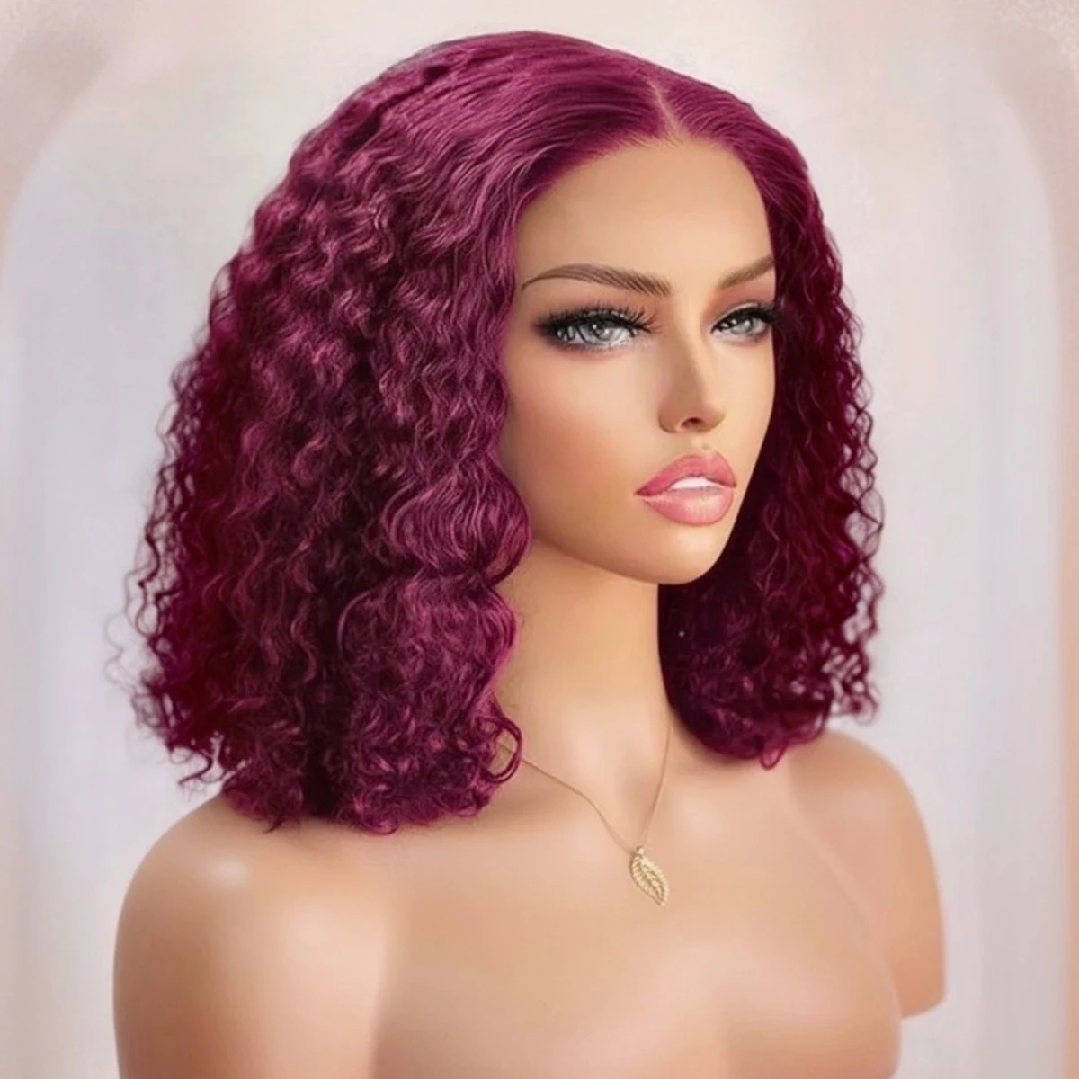 250% Density 99J Burgundy Lace Frontal Wig 13x4 Short Curly Bob Wig Wet And Wavy Deep Wave Wig Brazilian Virgin Human Hair Wigs
250% Density 99J Burgundy Lace Frontal Wig 13x4 Short Curly Bob Wig Wet And Wavy Deep Wave Wig Brazilian Virgin Human Hair Wigs