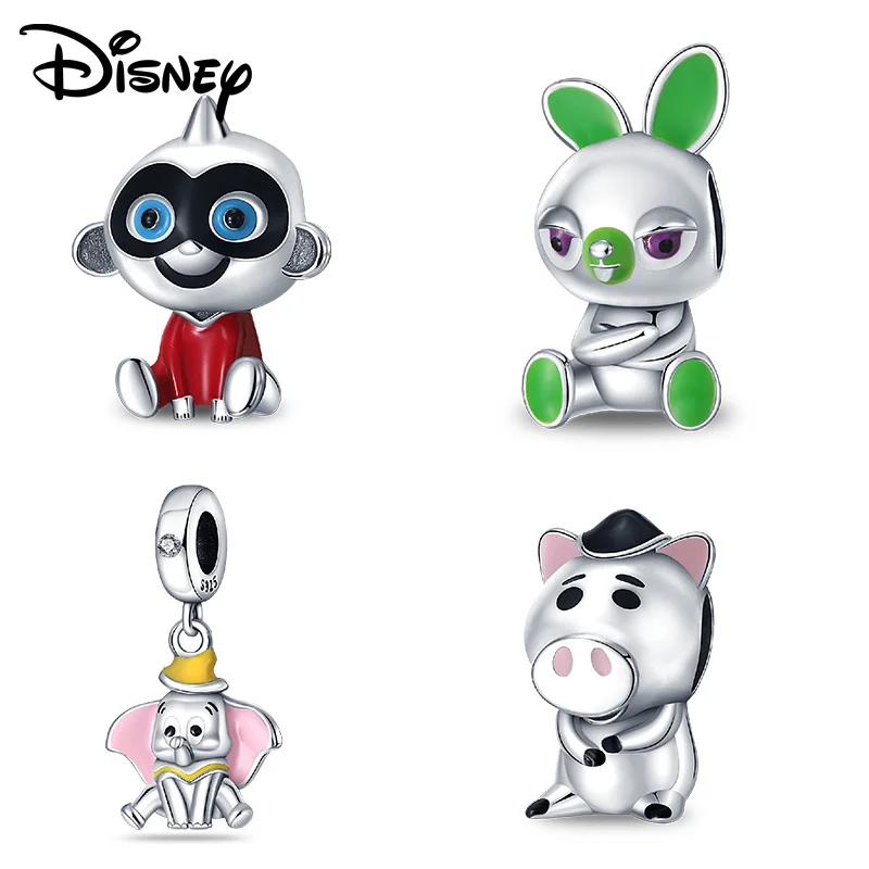 Серебряный кулон из бисера Disney Dumbo и Toy Story 925, подходящий для женщин, браслет «сделай сам», отличный подарок, чтобы подарить друзьям
Серебряный кулон из бисера Disney Dumbo и Toy Story 925, подходящий для женщин, браслет «сделай сам», отличный подарок, чтобы подарить друзьям