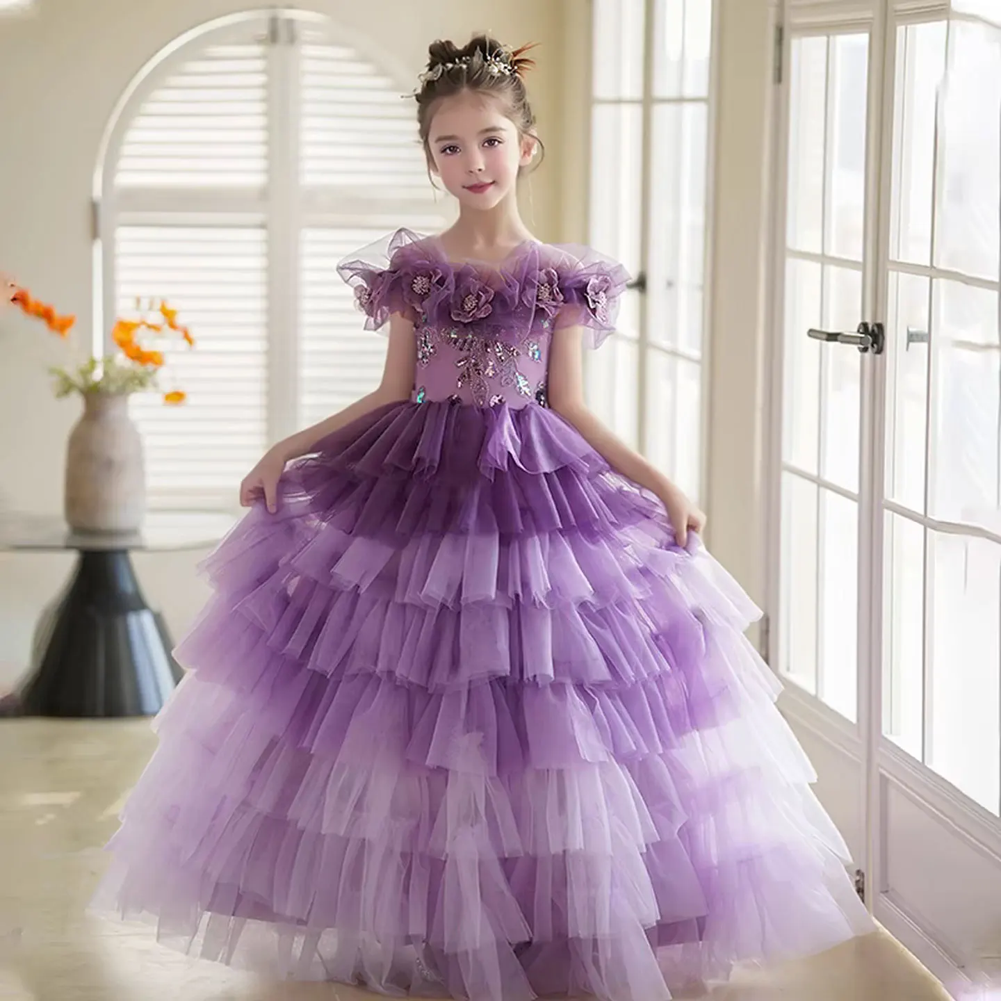 Dreamy Vow Elegant Off Shoulder Appliqued Tiered Tulle Girl Dress Wedding Birthday Evening Communion Party Prom Ball Gown J850
Dreamy Vow Elegant Off Shoulder Appliqued Tiered Tulle Girl Dress Wedding Birthday Evening Communion Party Prom Ball Gown J850