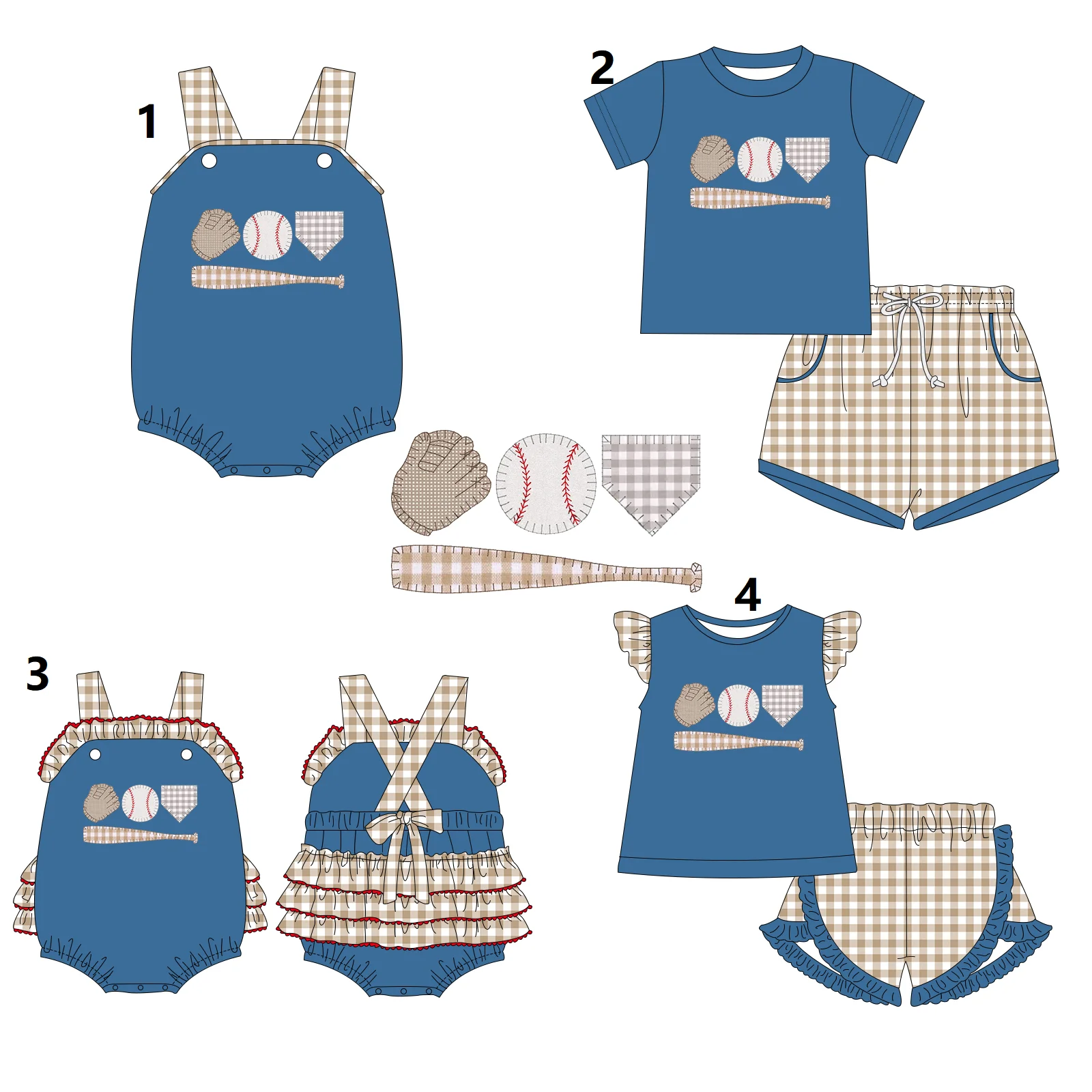Summer hot selling boys and girls short-sleeved baby onesie navy blue brown plaid print siblings
Summer hot selling boys and girls short-sleeved baby onesie navy blue brown plaid print siblings