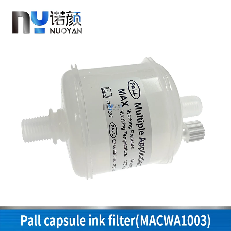 Pall MACWA1003 10u Экосольвентный белый капсульный чернильный фильтр для текстильного принтера Flora Docan Hantop Струйный принтер 10 микрон
Pall MACWA1003 10u Экосольвентный белый капсульный чернильный фильтр для текстильного принтера Flora Docan Hantop Струйный принтер 10 микрон