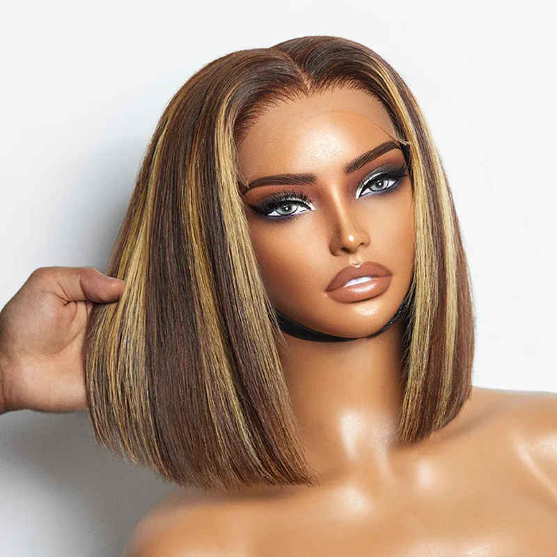 13x4 Lace Front Short Bob Wig Highlight 4/27 Color Bob Wig Virgin Human Hair 13x4 Lace Front Wig 100% Human Hair Pre Plucked
13x4 Lace Front Short Bob Wig Highlight 4/27 Color Bob Wig Virgin Human Hair 13x4 Lace Front Wig 100% Human Hair Pre Plucked