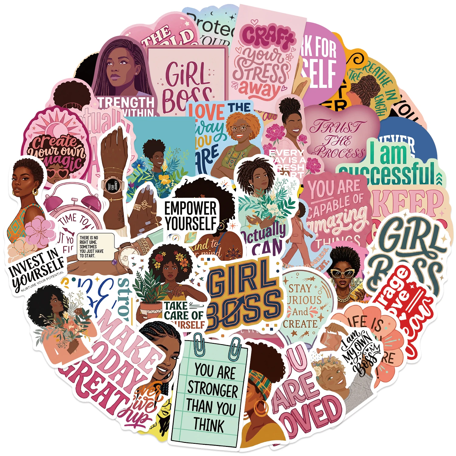 50PCS Inspirational Black People Stickers DIY Phone Laptop Luggage Skateboard Graffiti Decals Fun for Kid Toys
50PCS Inspirational Black People Stickers DIY Phone Laptop Luggage Skateboard Graffiti Decals Fun for Kid Toys